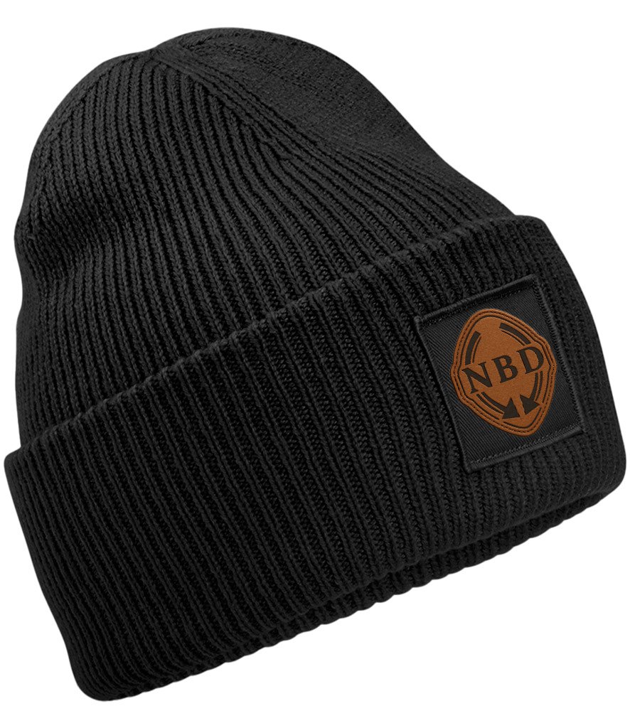 BB336R - Deep Cuff Tonal Patch Unisex Beanie